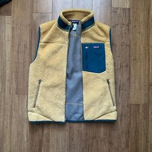 Retro Patagonia Gold and Green Vest